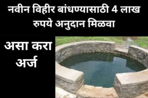 नवीन विहिरीसाठी मिळणार 4 लाख रुपये अनुदान, असा करा अर्ज...